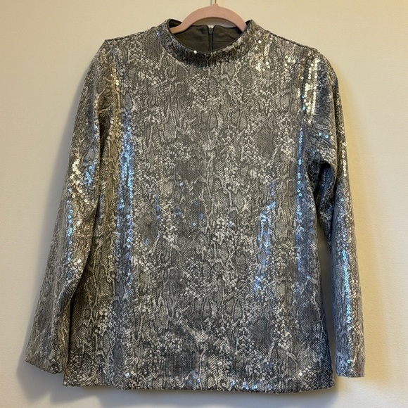 Chico’s sequin blouse size 1 US M - Picture 2 of 5